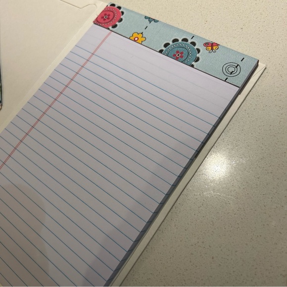 Handmade Small Legal Notepad Folio and Jeweled Pen Set - Picture 5 of 13